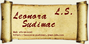 Leonora Sudimac vizit kartica